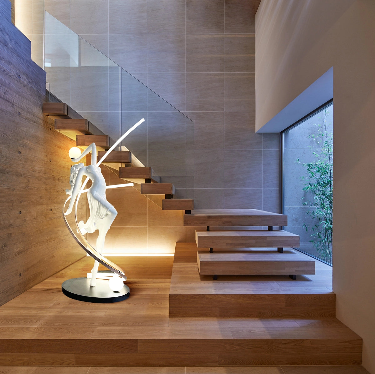 Sculpture Danseuse Lumineuse Abstraite