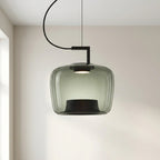 lustre nordique moderne en verre avec led créatif