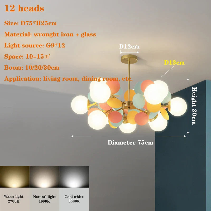 Lustre Fleurs Boule  Luminéa Flore