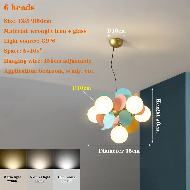 Lustre Fleurs Boule  Luminéa Flore