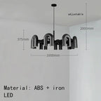Lustre Cirkus 8 branches au design moderne architectural tubulaire