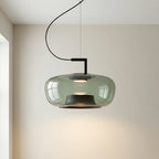 lustre nordique moderne en verre avec led créatif