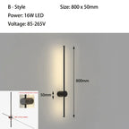 Applique murale LED linéaire noire