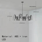 Lustre Cirkus 8 branches au design moderne architectural tubulaire