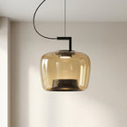 lustre nordique moderne en verre avec led créatif