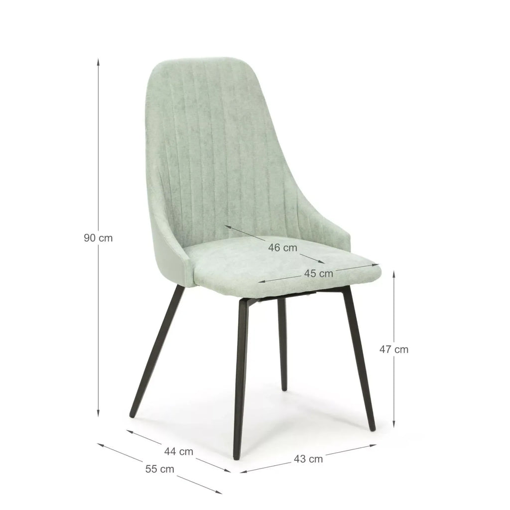 ELMA Chaise Pivotante en Simili Cuirtissu Turquoise