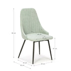 ELMA Chaise Pivotante en Simili Cuirtissu Turquoise