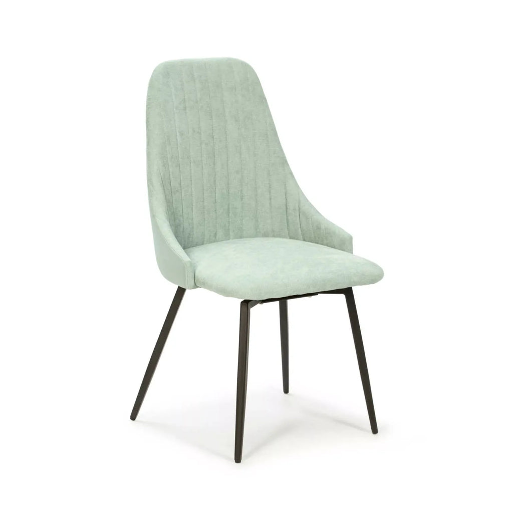 ELMA Chaise Pivotante en Simili Cuirtissu Turquoise