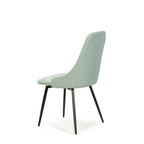 ELMA Chaise Pivotante en Simili Cuirtissu Turquoise