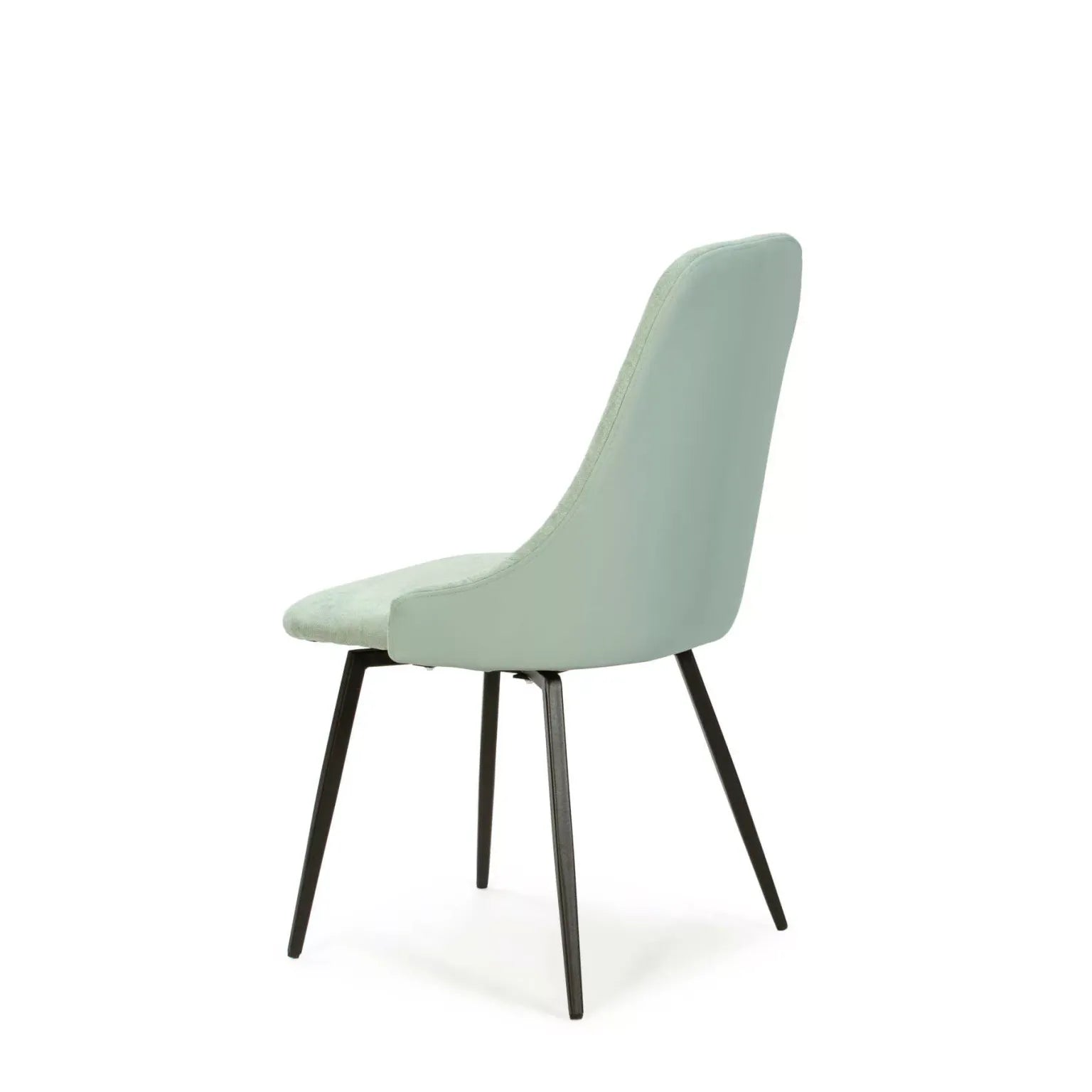 ELMA Chaise Pivotante en Simili Cuirtissu Turquoise
