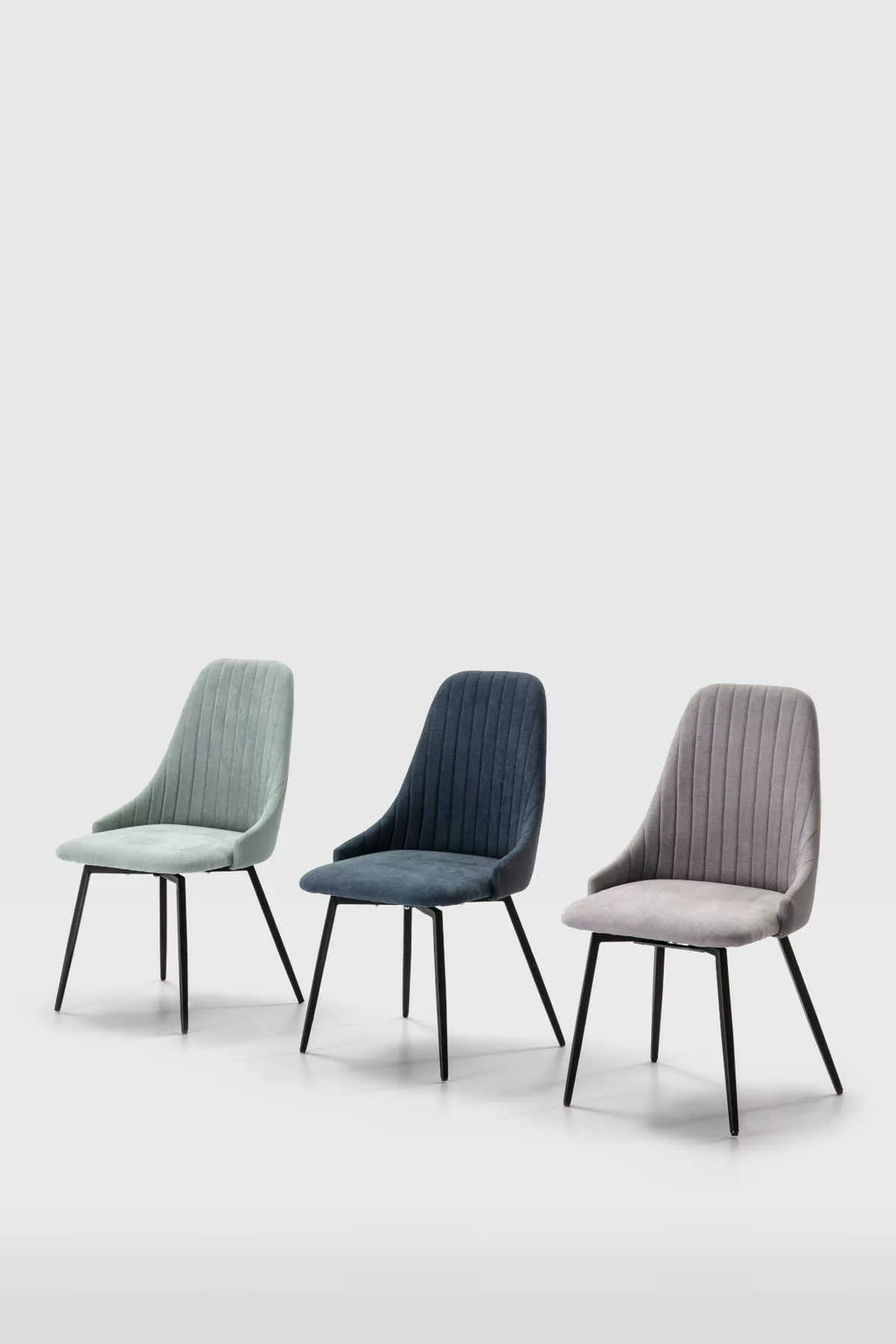ELMA Chaise Pivotante en Simili Cuirtissu Turquoise