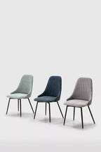ELMA Chaise Pivotante en Simili Cuirtissu Turquoise