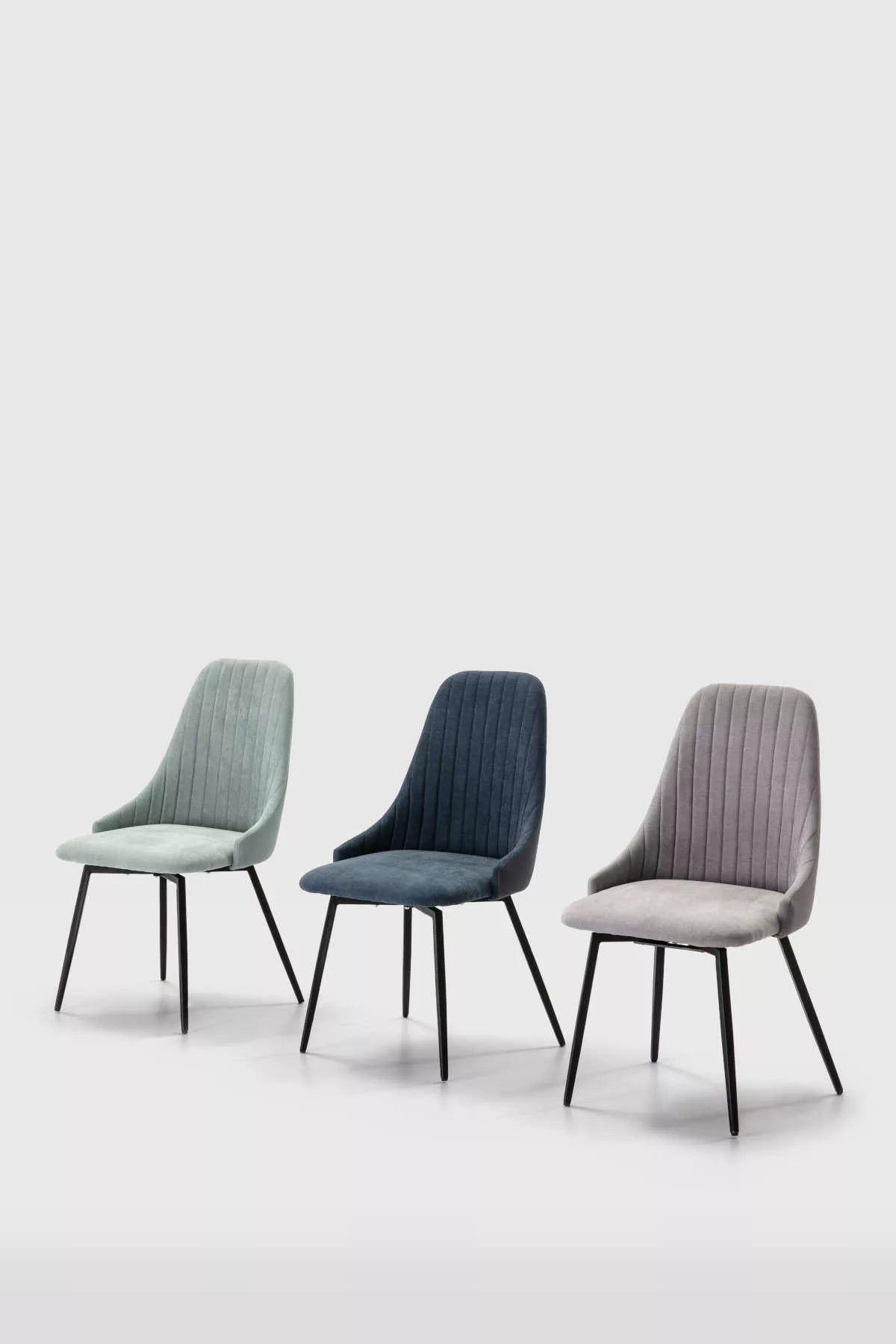 ELMA Chaise Pivotante en Simili Cuirtissu Turquoise