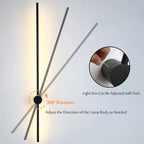 Applique murale LED linéaire noire