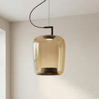lustre nordique moderne en verre avec led créatif