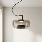 lustre nordique moderne en verre avec led créatif