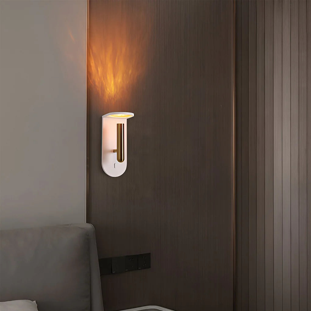 Applique murale nordique LED 3W créative avec effet flamme