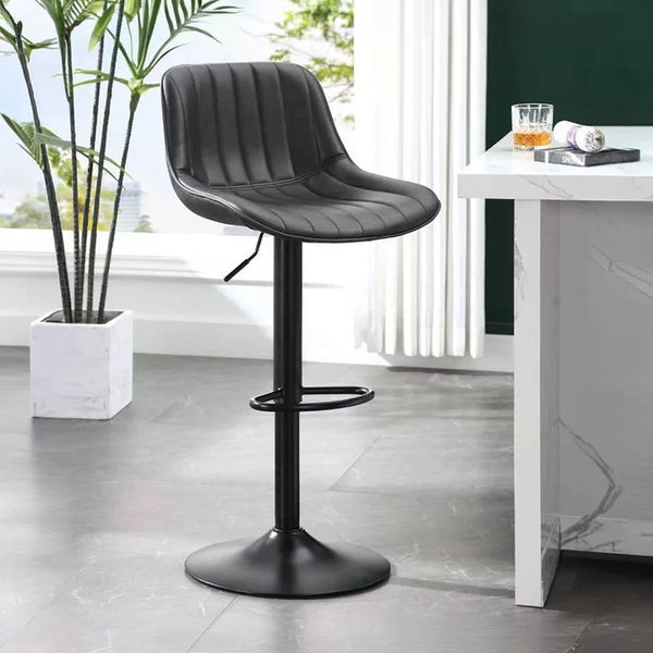 ASMA Tabouret de bar réglable – Gris noir