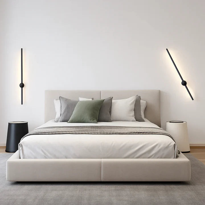 Applique murale LED linéaire noire