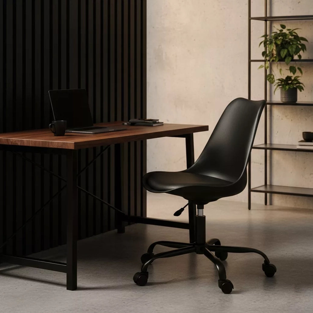 MATTEO Chaise de bureau sur roulette – Noir