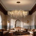 Lustre traditionnel Diams en verre cristallin pour salon marocain