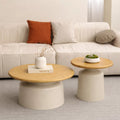 CHARNITTE Set de 2 tables basses en métal et Bois