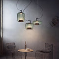 lustre nordique moderne en verre avec led créatif