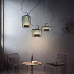 lustre nordique moderne en verre avec led créatif