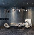 Suspension Branching Bubble Chandelier – Smoke Glass