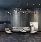 Suspension Branching Bubble Chandelier – Smoke Glass
