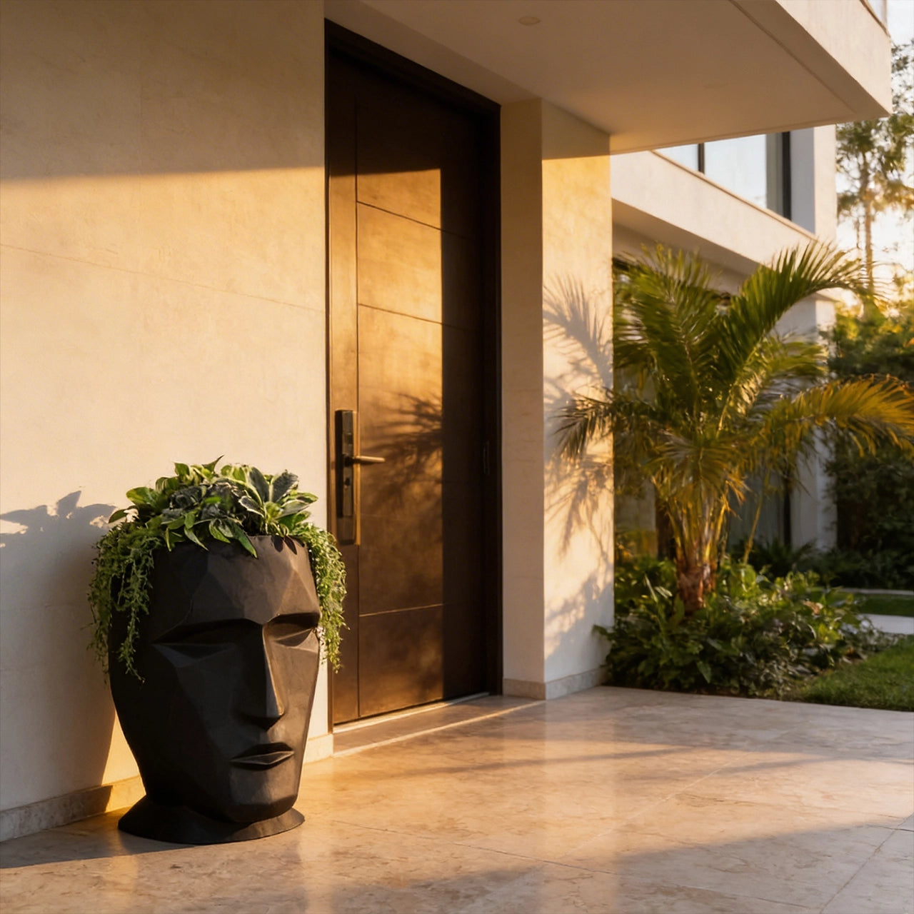 Grand Vase Visage Design – Objet d’Art Déco