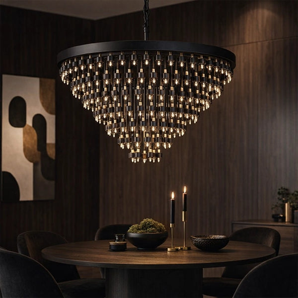 Lustre suspendu Legato en cristal multicouches