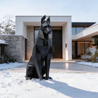 Sculpture Doberman Assis – Intérieur & Extérieur