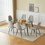 JULIA Table rectangulaire avec 4 chaises 140 x 80 cm