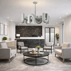 Lustre Cirkus 8 branches au design moderne architectural tubulaire