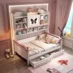 Lit Banquette Princesse Enchantée avec Bibliothèque Intégrée