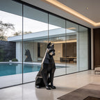 Sculpture Doberman Assis – Intérieur & Extérieur