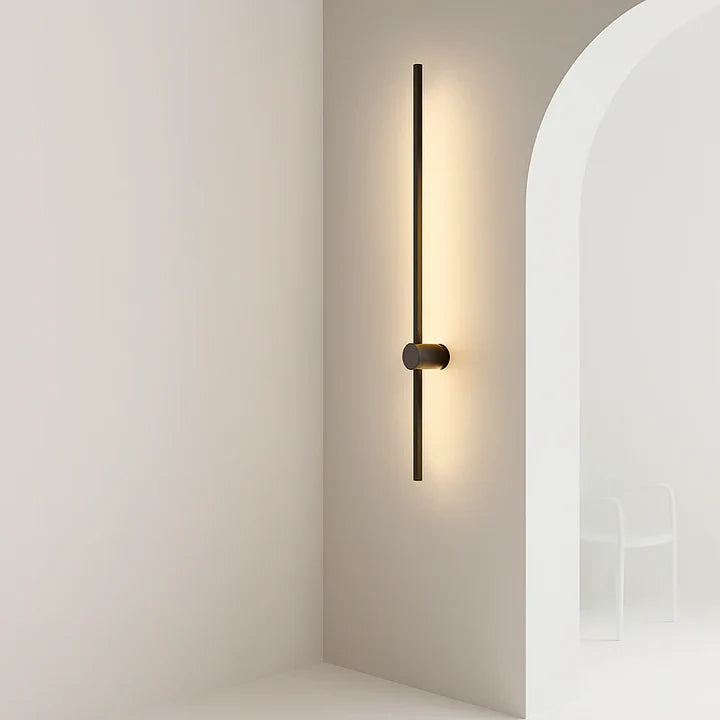 Applique murale LED linéaire noire