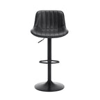 ASMA Tabouret de bar réglable – Gris noir