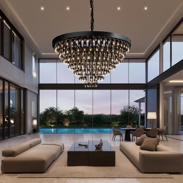 Lustre suspendu Legato en cristal multicouches