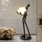 Sculpture Homme aux Six Sphères Lumineuses