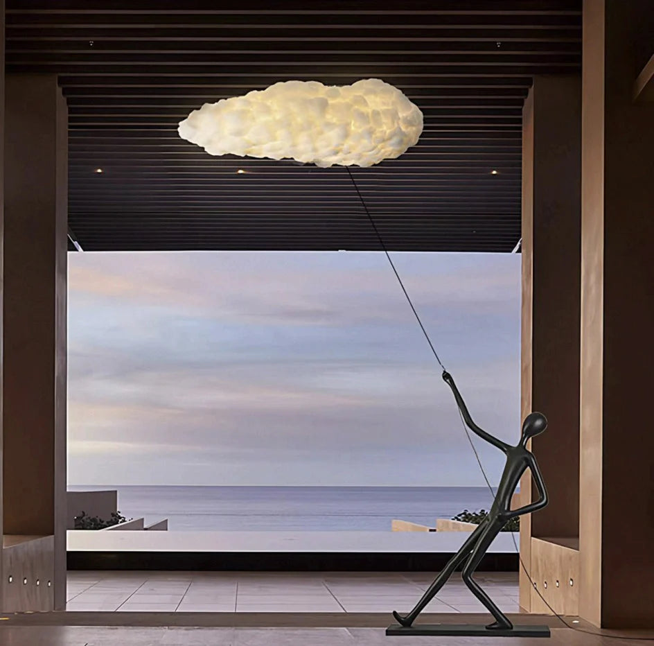 Sculpture Lumineuse — L’Homme au Nuage