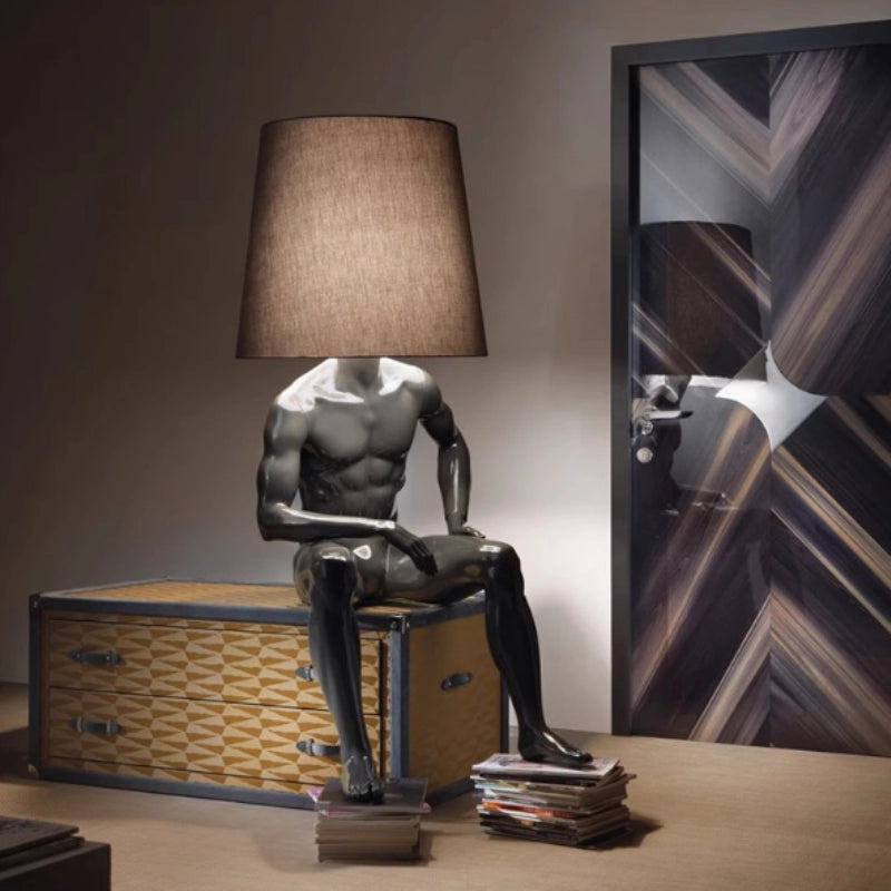 Sculpture Homme Assis – L’Homme Lumière