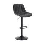ASMA Tabouret de bar réglable – Gris noir