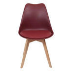 OSLO Chaise style scandinave – Bordeau