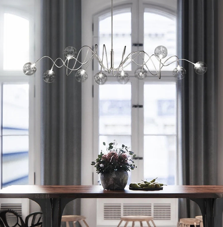 Suspension Branching Bubble Chandelier – Smoke Glass