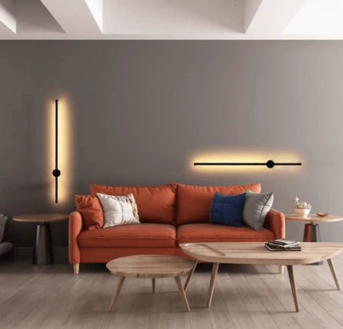 Applique murale LED linéaire noire