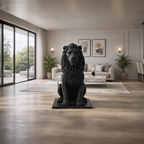 Sculpture Lion de l’Atlas Assis – Intérieur & Extérieur