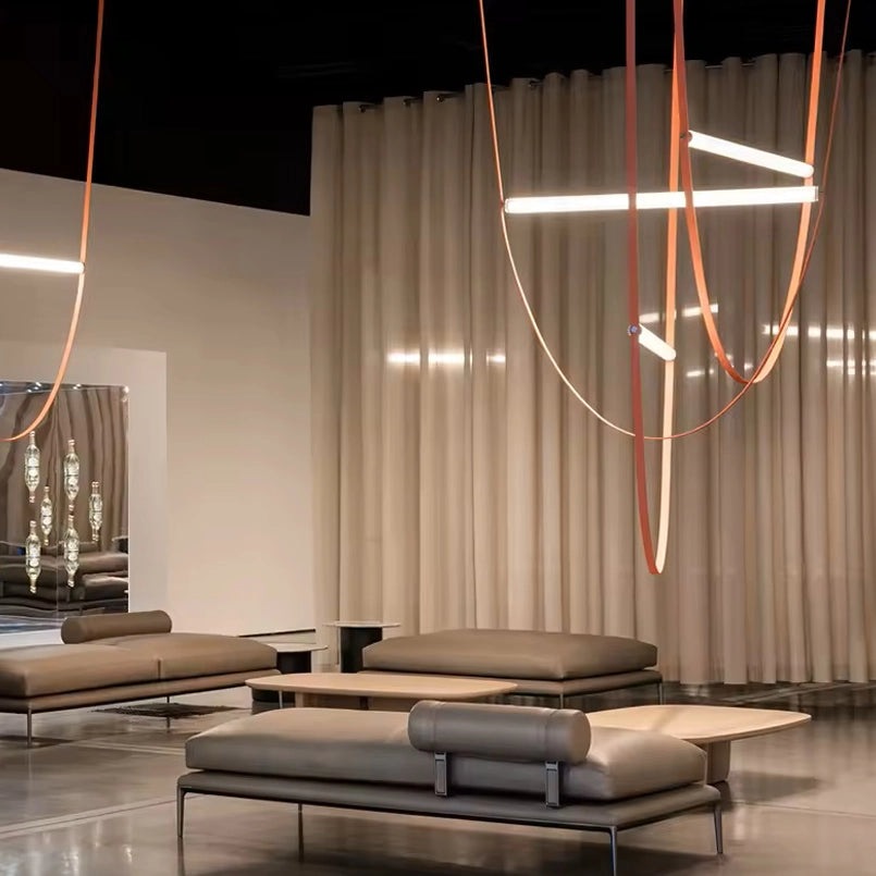 lustre vkeid en cuir éclairage décoratif au plafond