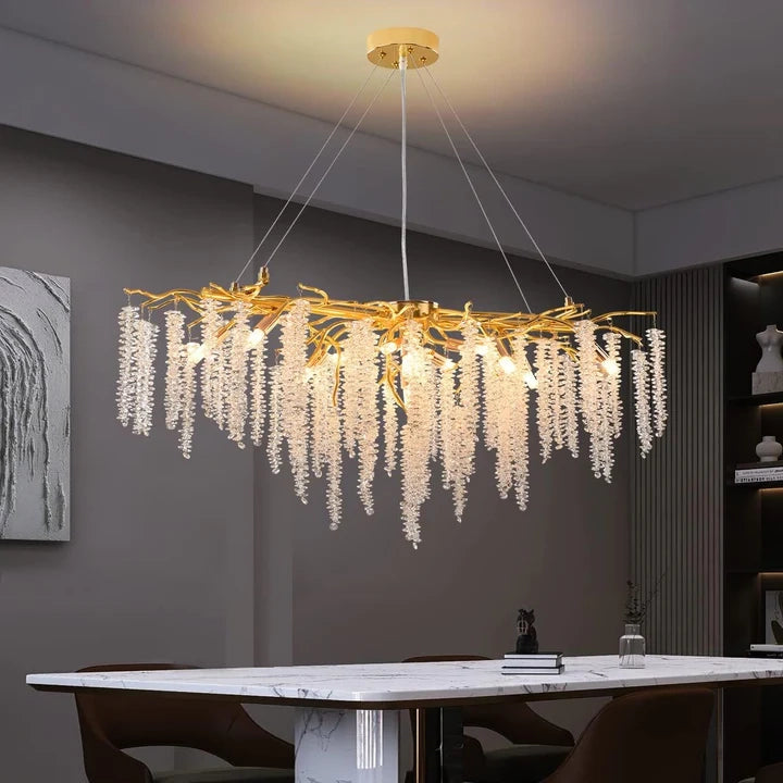Lustre traditionnel Diams en verre cristallin pour salon marocain